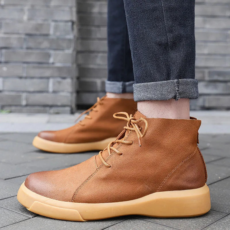 Men's Leather Chukka Boots – Smart Casual Ankle Desert Boots