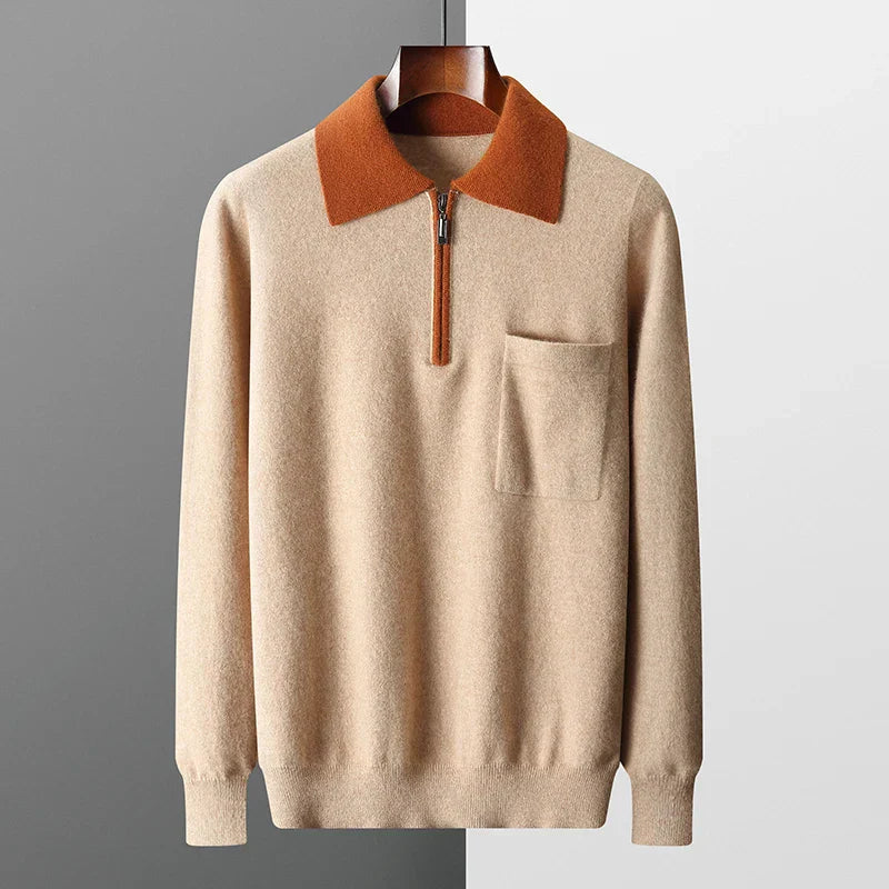 Verano Cashmere Zip Polo