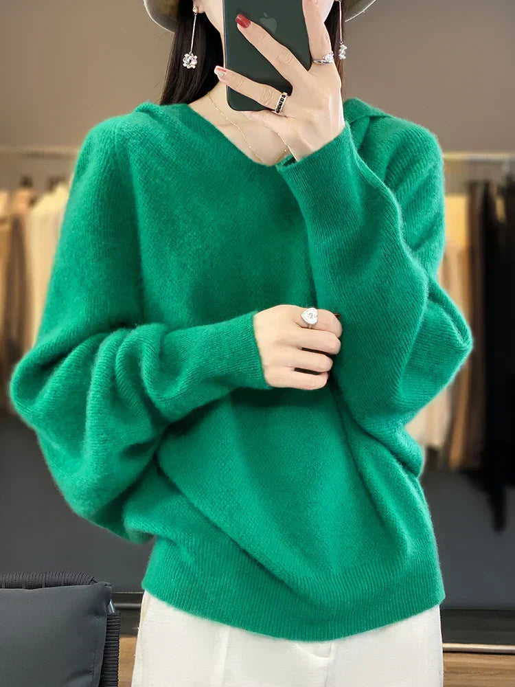 Women's Soft Hooded Sweater - Cozy Layer for Everyday