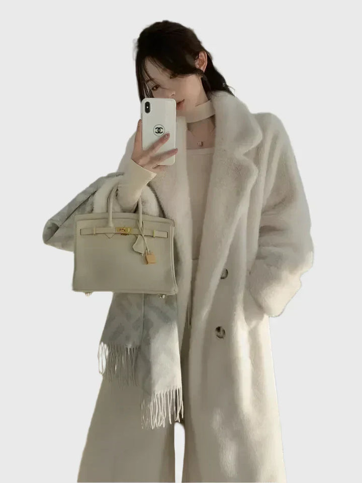 Women's Irene Double-Breasted Coat - Cozy Winter Essential