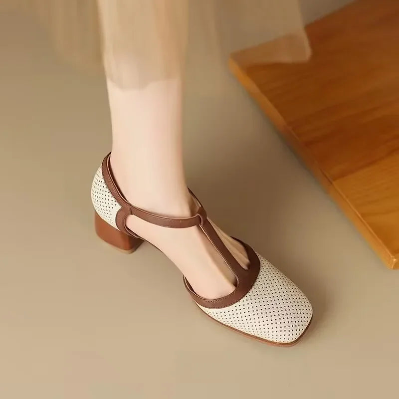 Women's Mid-Heel Orthopedic Shoes - Stylish Comfort for All Day