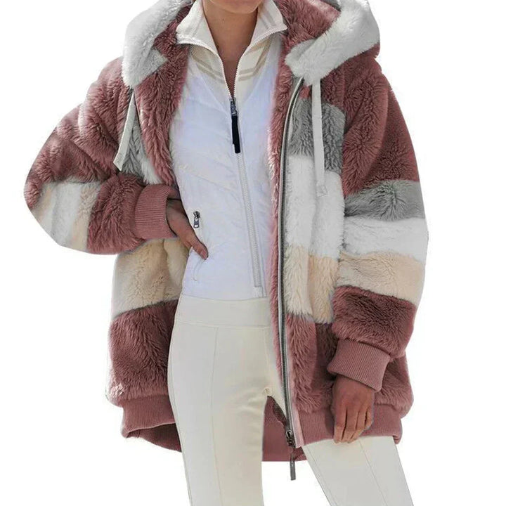 Women's Hooded Cashmere Coat - Elegant Winter Warmth