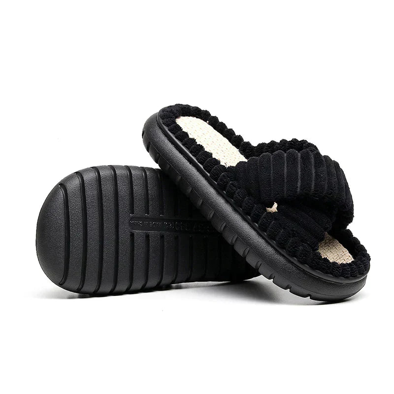 Women's Lush Mellowz Linen Slippers - Soft & Supportive