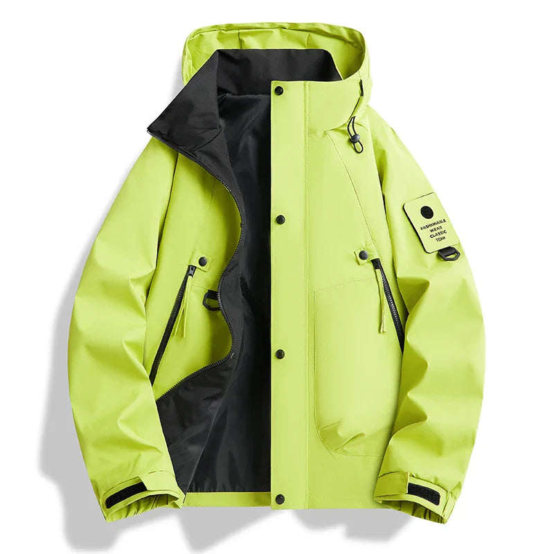 Men's Hooded Shell Jacket – Water-Resistant Lightweight Rain Jacket