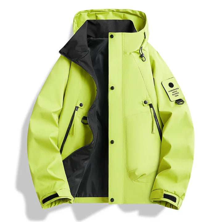 Men's Hooded Shell Jacket – Water-Resistant Lightweight Rain Jacket