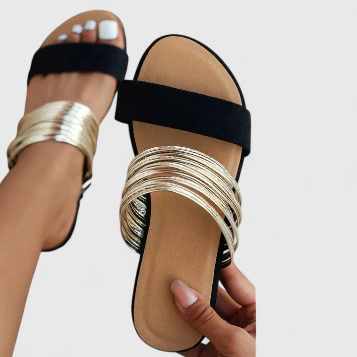 Women's Savannah Glam Twist Slides - Effortlessly Chic Slip-Ons