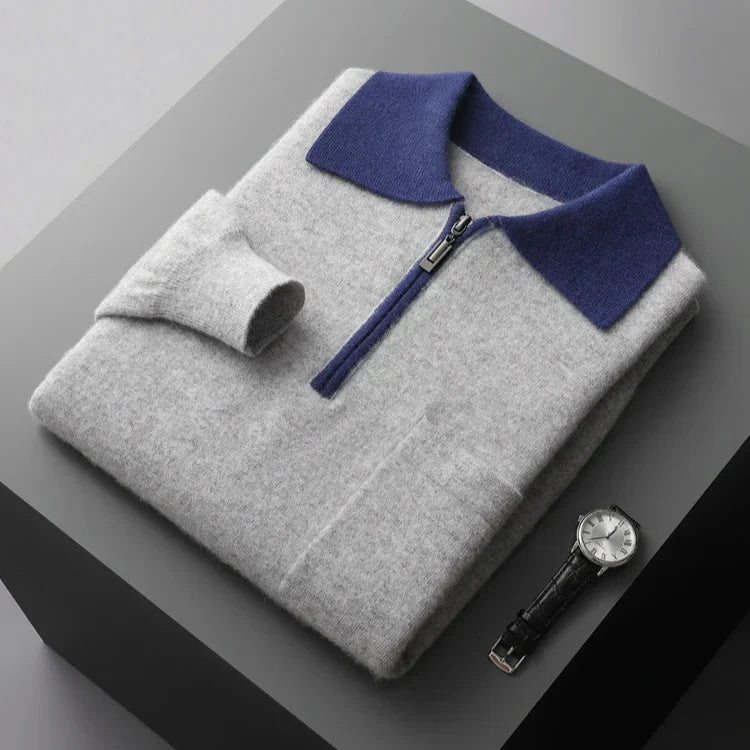 Verano Cashmere Zip Polo
