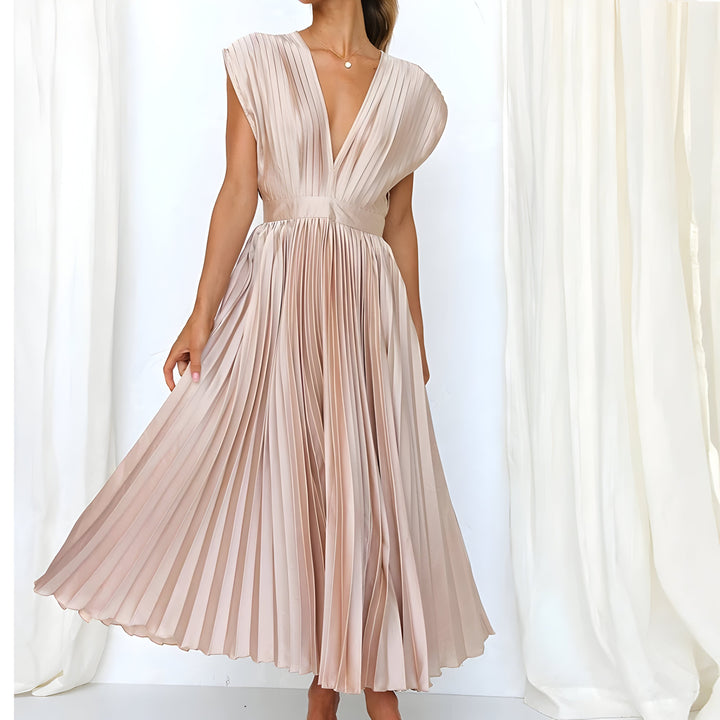 Women's Pleated Party Dress - Effortless elegance for any occasion