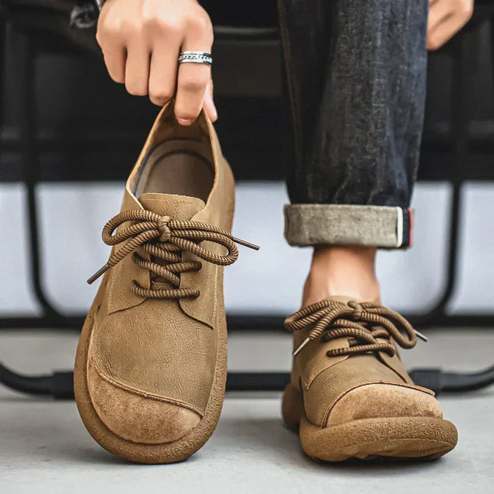 Men's Nomad Leather & Suede Sneakers – Lace-Up Trainers