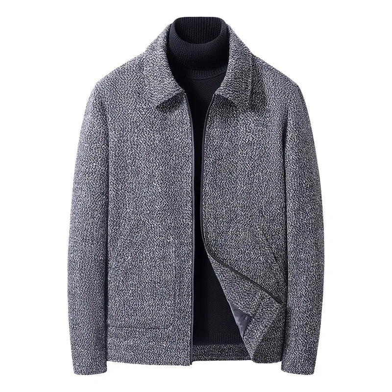 Men's Twill Jacket – Padded Zip-Up Layer for Cool Days