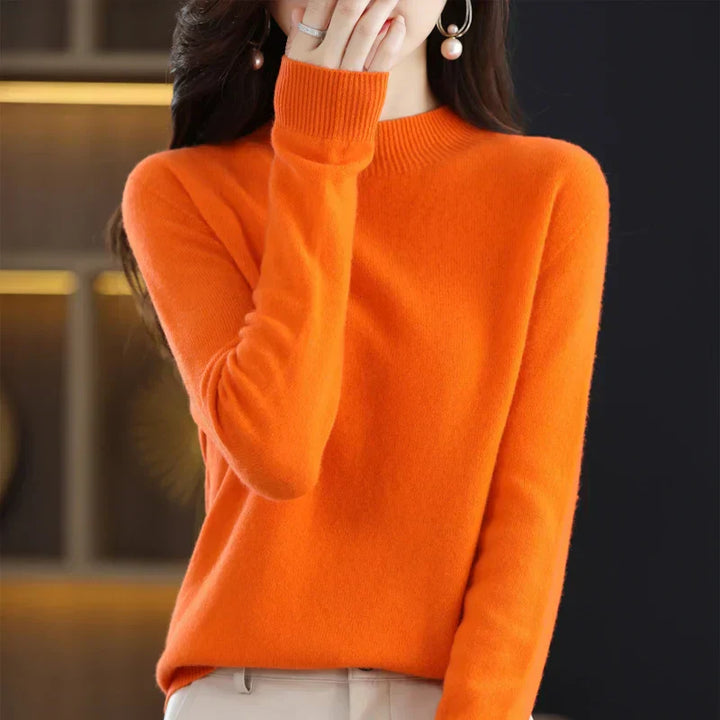 Women's Merino Wool Cashmere Blend Sweater - Soft & Warm