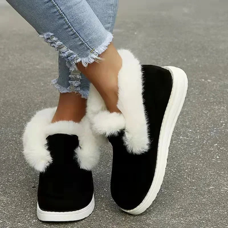 Women's Winter Plush Slip-On Boots for Everyday Comfort