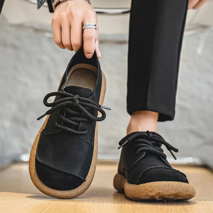 Men's Nomad Leather & Suede Sneakers – Lace-Up Trainers
