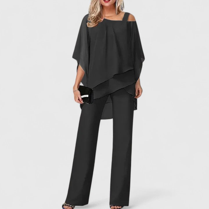 Women's Elegant Two-Piece Pant Set - Chic & Versatile
