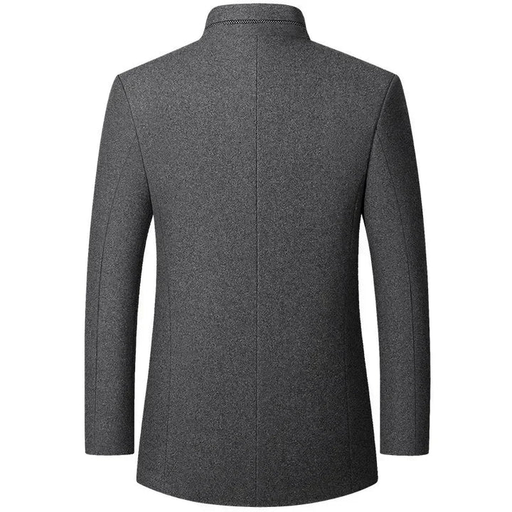 Men's Wool-Blend Overcoat – Quilted Warm Winter Coat