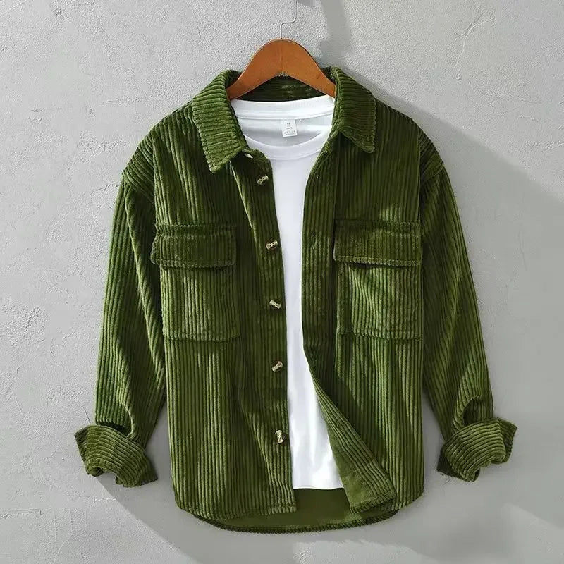 Men's Wide-Wale Corduroy Shirt – Relaxed Layering Overshirt