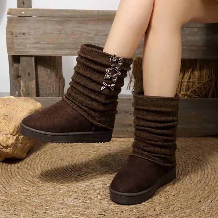 Women's Hana Bliss Plush Winter Boots - Cozy Bow Detail