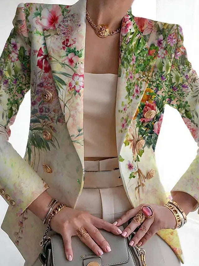 Women's Botanical Tailored Blazer - Polished & Elegant