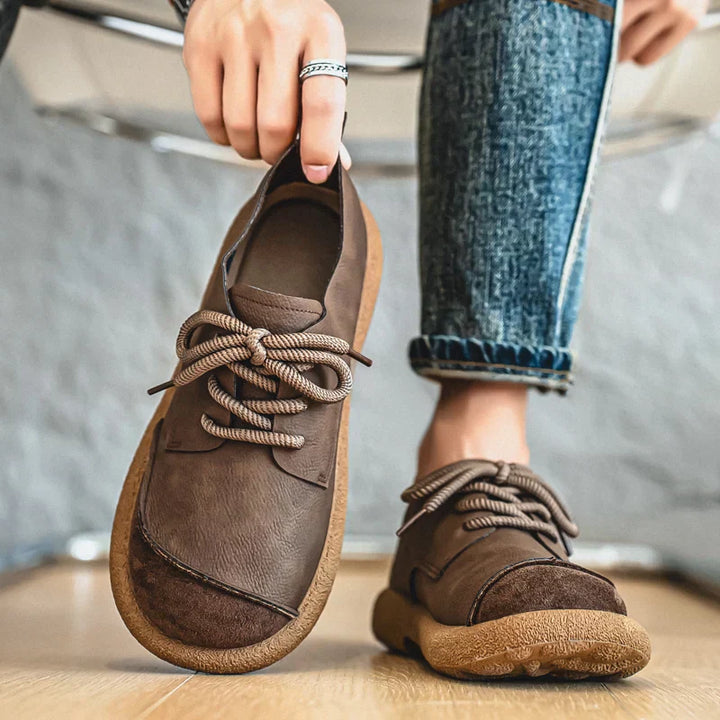 Men's Nomad Leather & Suede Sneakers – Lace-Up Trainers