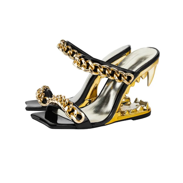 Women's Tiger Heel Slingbacks - Bold Evening Statement