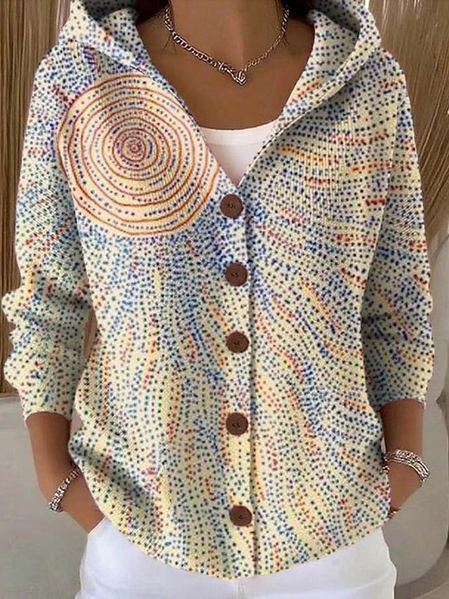 Women's Artistic Long Cardigan - Cozy Layering Essential