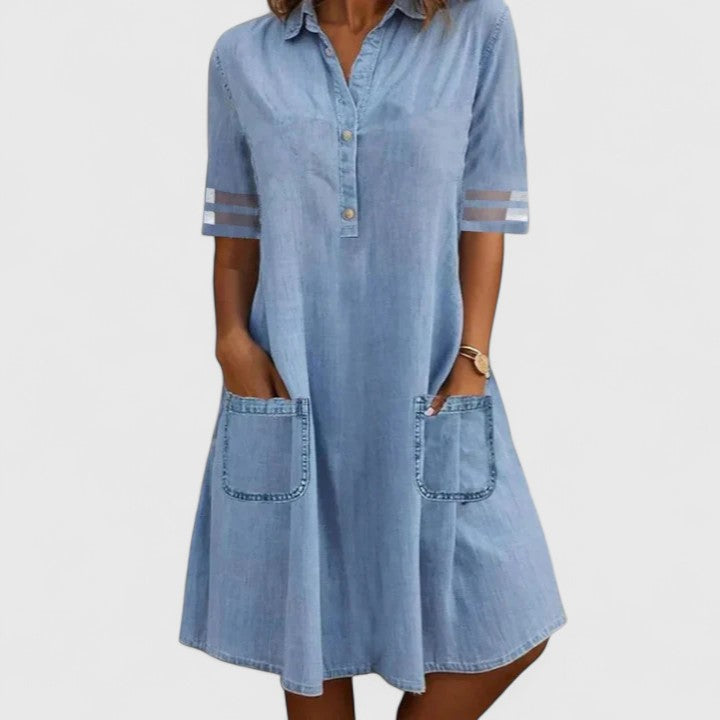 Women's Flattering Denim Dress - Casual Everyday Style