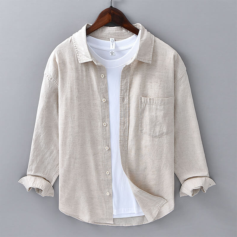 Men's Breathable Coastal Shirt – Tailored Fit Smart-Casual Summer