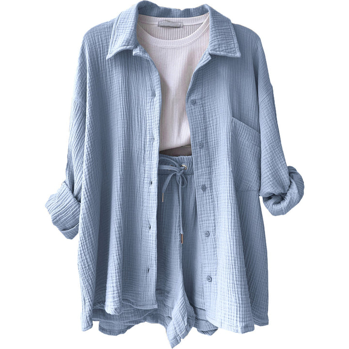 Women's Cotton Two-Piece Set - Casual Comfort for Everyday