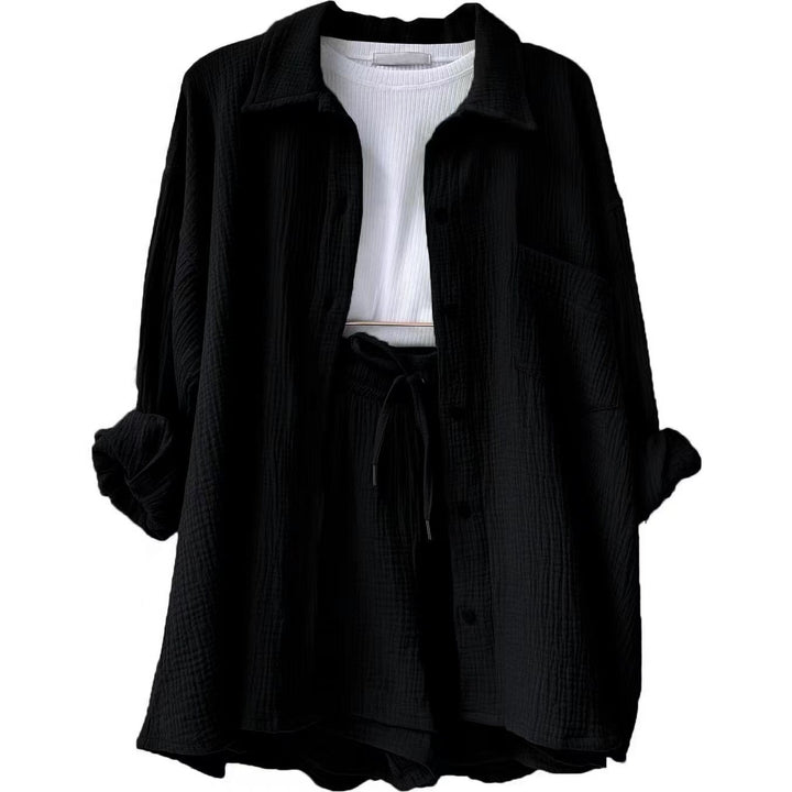 Women's Cotton Two-Piece Set - Casual Comfort for Everyday