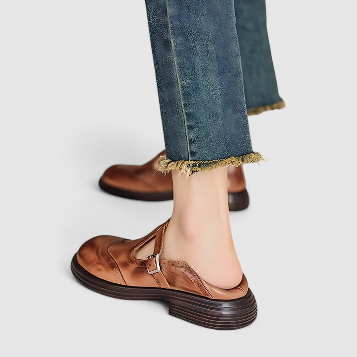 Women's Classic Buckle Brogues - Timeless Office Style