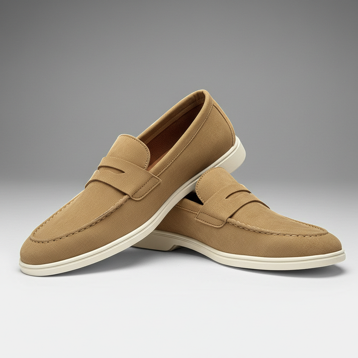 Men's Suede Slip-On Loafers – Soft Casual Driving Shoes