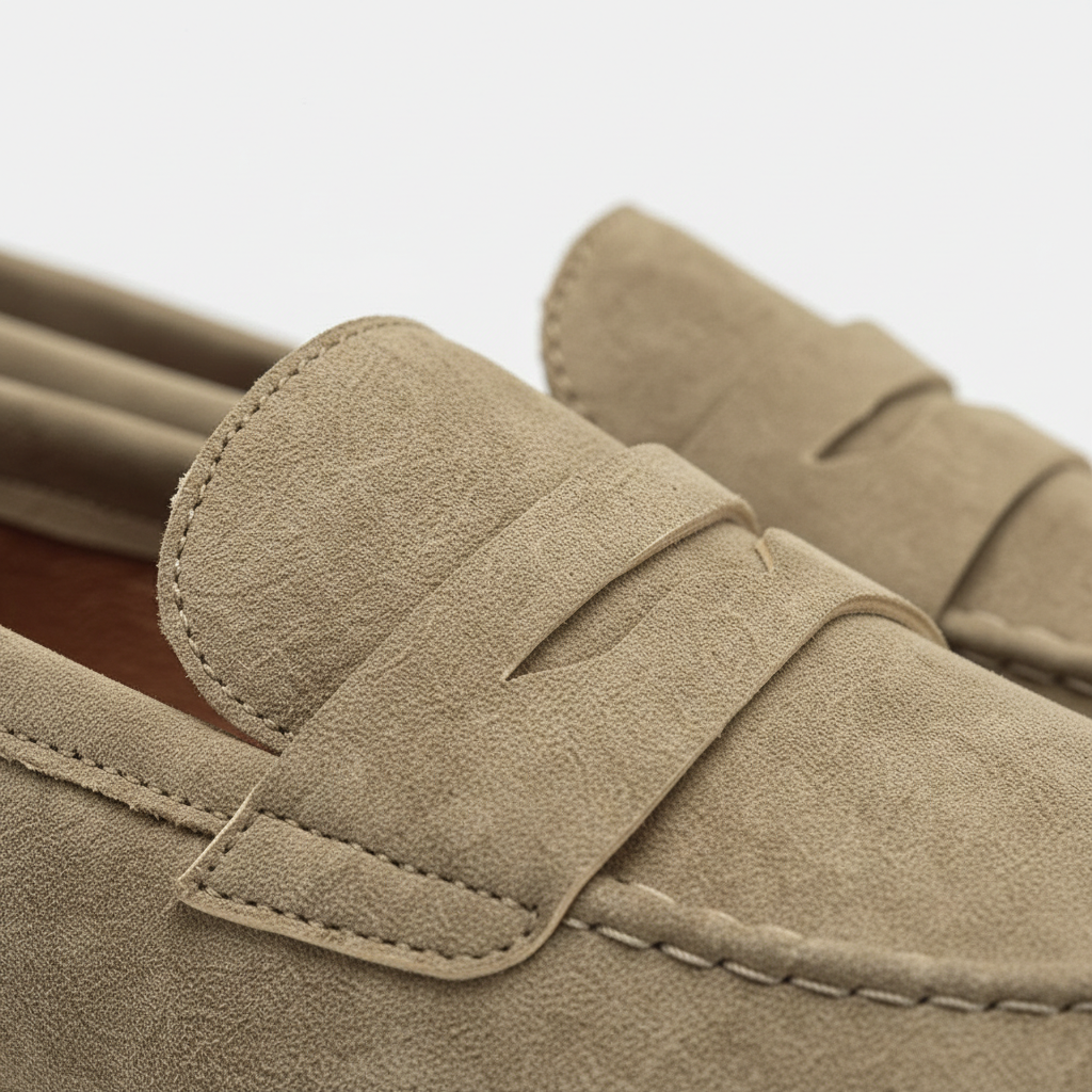Men's Suede Slip-On Loafers – Soft Casual Driving Shoes