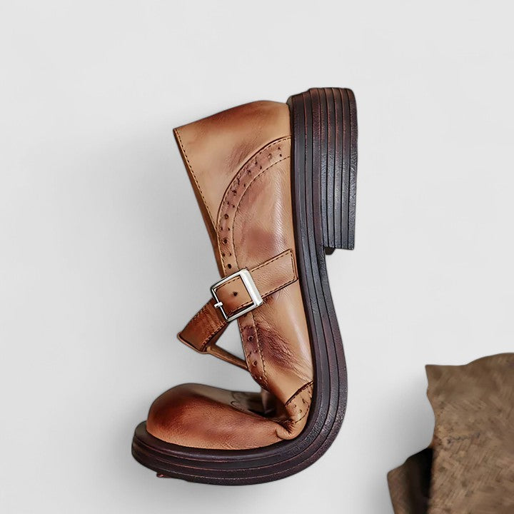 Women's Classic Buckle Brogues - Timeless Office Style