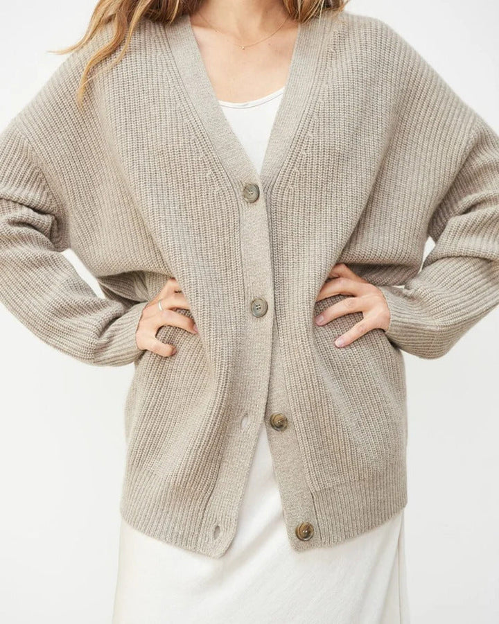 Women's Oversized Relaxed Fit Cardigan - Cozy Layering Essential