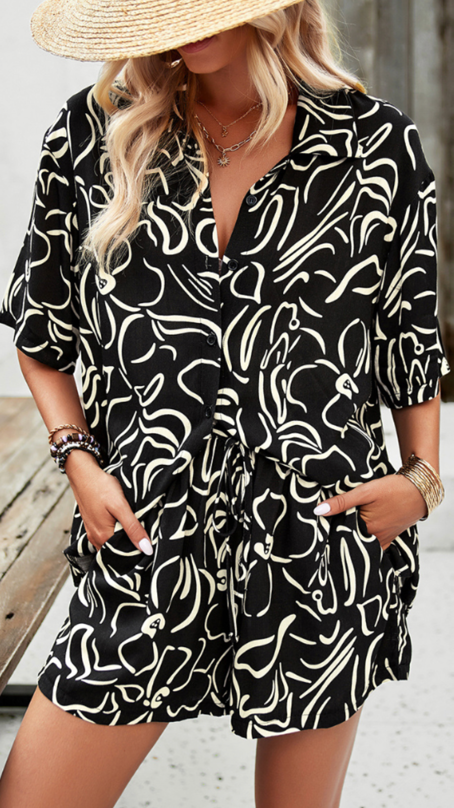 Women's Floral Print Shirt and Shorts Set - Sunny Day Essential