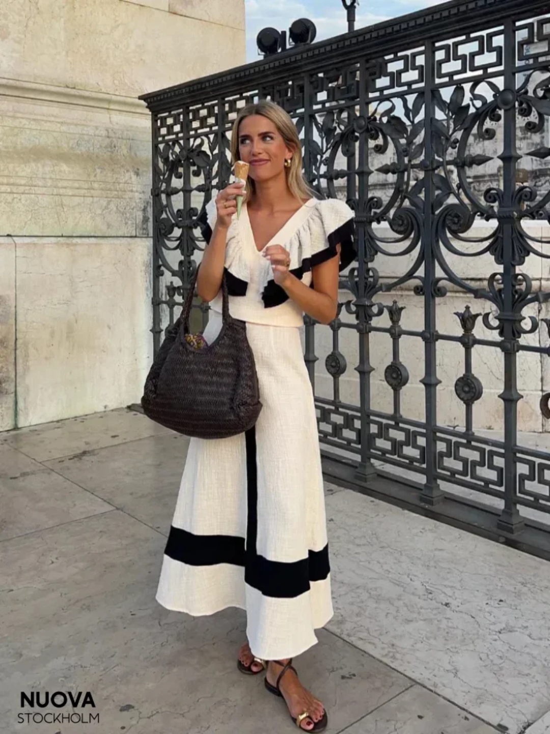 Women's Ruffle Two-Piece Set - Effortless Glamour for Warm Days