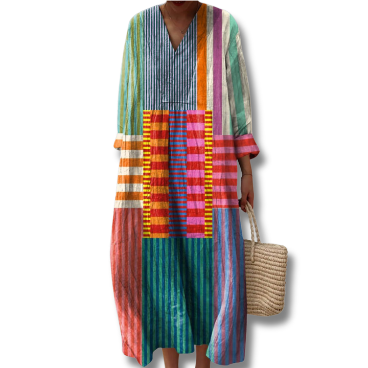 Women's Geometric Comfort Dress - Effortless Summer Style