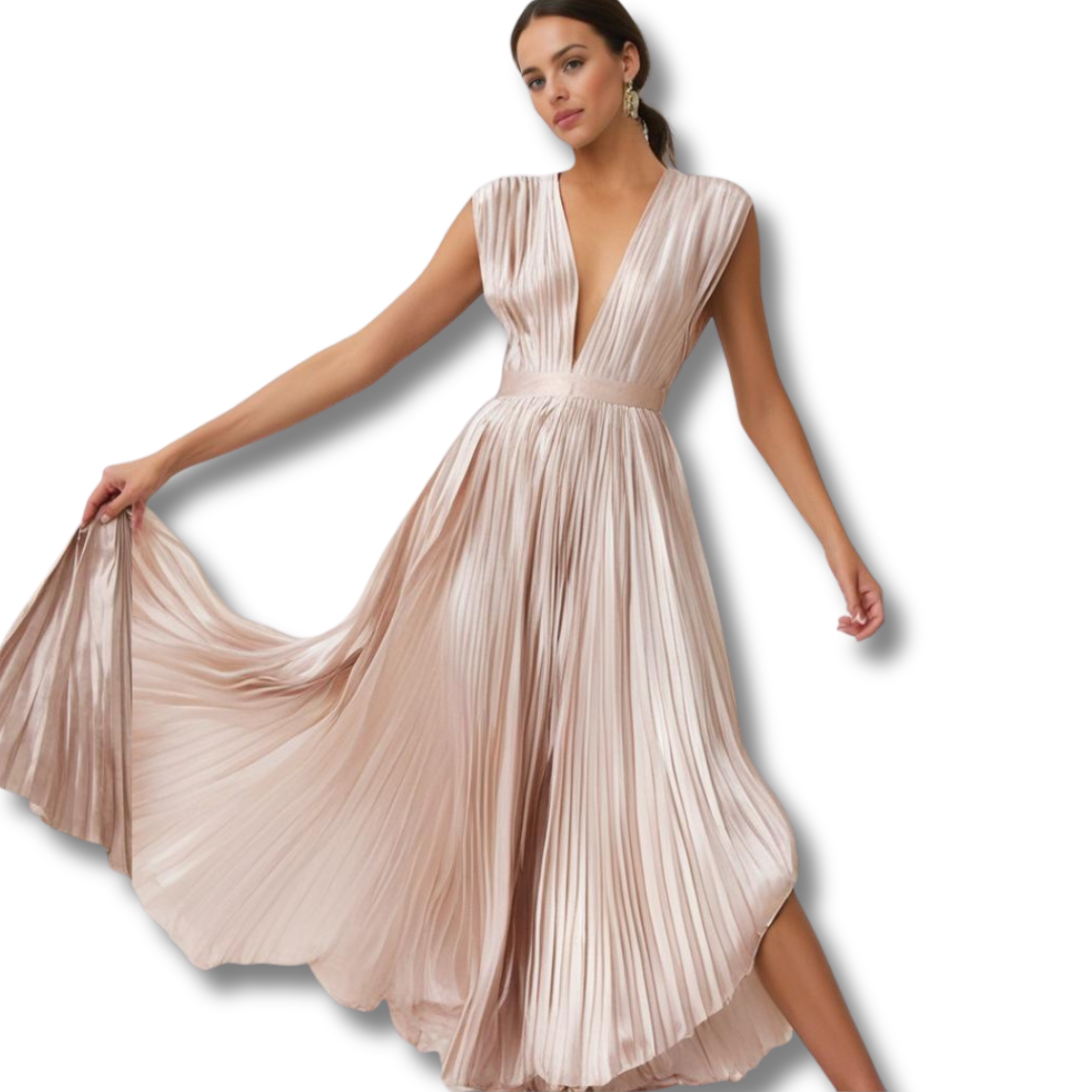 Women's Pleated Party Dress - Effortless elegance for any occasion