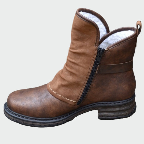 Women's Leather Country Boots for Everyday Winter Comfort