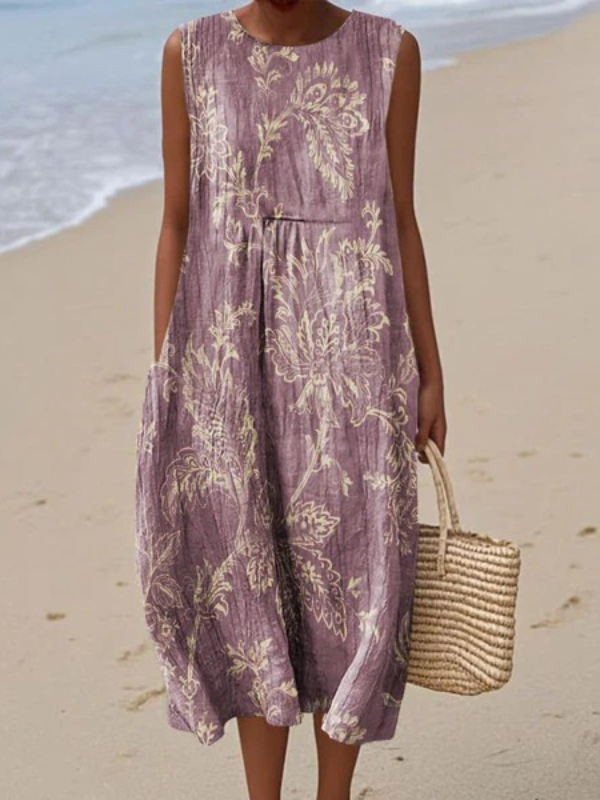 Women's Mia Floral Midi Dress - Effortless Elegance for Any Occasion