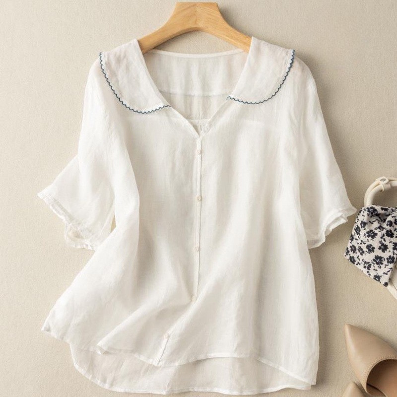 Women's Hailey Summer Button Blouse – Effortless Everyday Grace