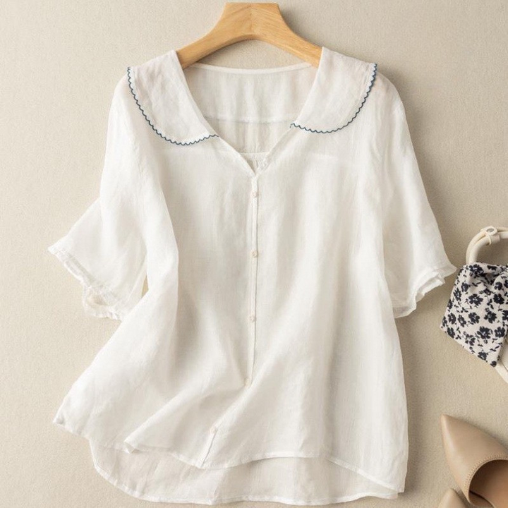 Women's Hailey Summer Button Blouse – Effortless Everyday Grace