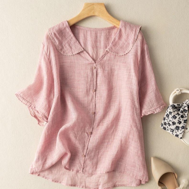 Women's Hailey Summer Button Blouse – Effortless Everyday Grace