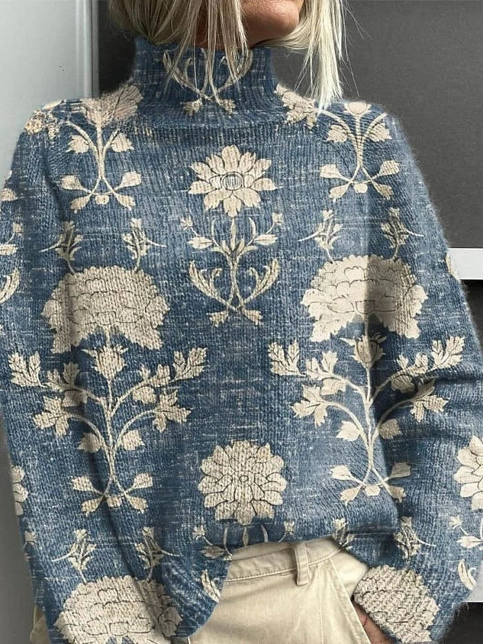 Women's Woodland Whisper Turtleneck Sweater - Cozy & Whimsical