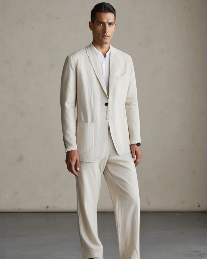 Women's Favelli Linen Two-Piece Set - Elegant Summer Staple