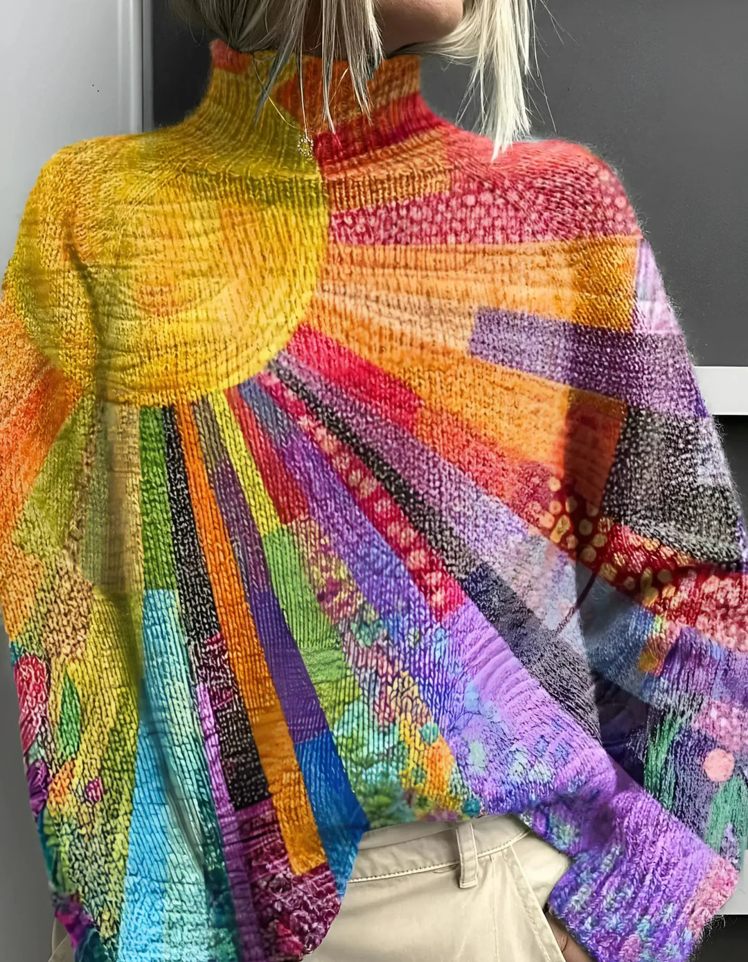 Women's Colette Colorful Turtleneck Sweater - Soft & Cozy