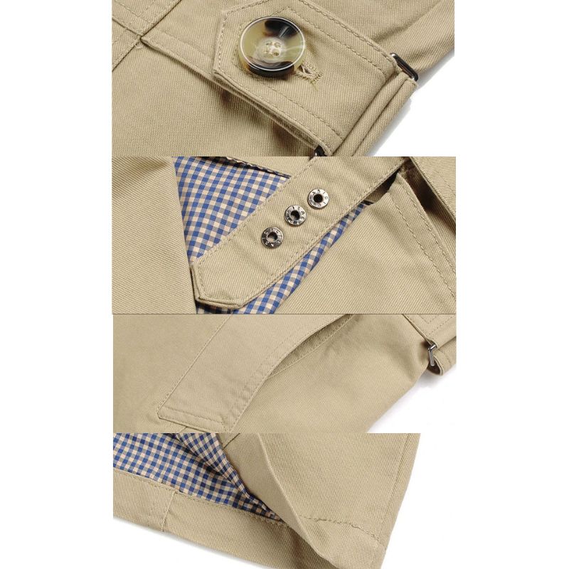 Men's Cotton Trench Coat – Single-Breasted Classic Mac
