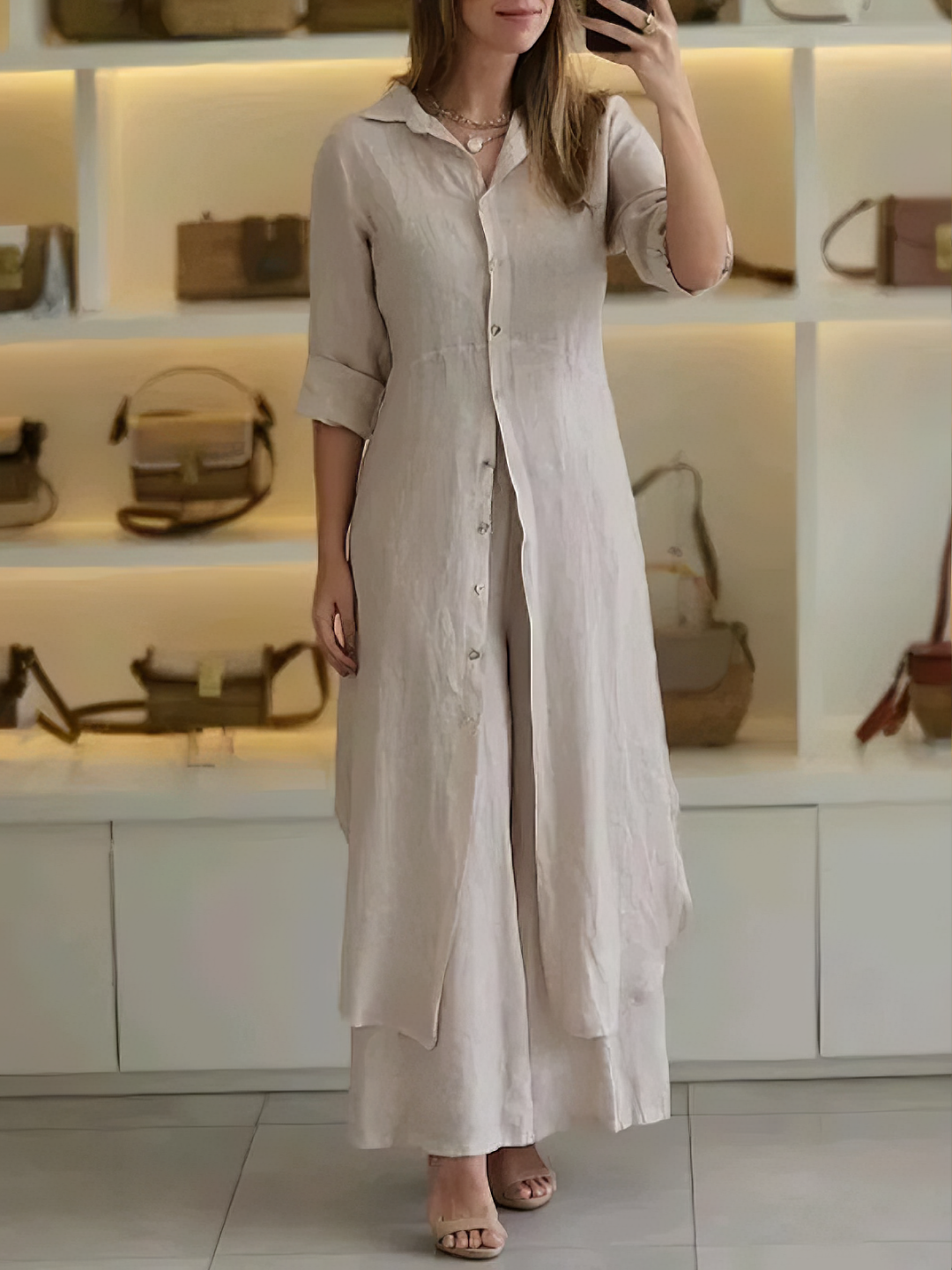 Women's Elegant Two-Piece Set - Versatile Day-to-Night
