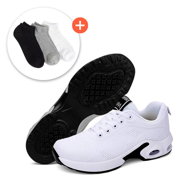Women's White Sneakers - Lightweight and Breathable