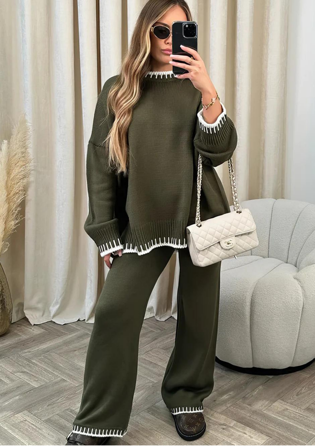 Women's Oversized Viscose Loungewear Set - Cozy Comfort & Style